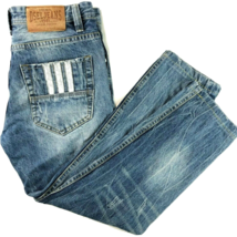 Diesel DSEL Distressed Denim Jeans sz 31 x 25 Custom Hem Button Fly Make... - $35.58