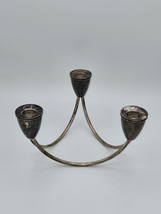 Duchin Creation 925 Sterling Silver Danish 3 Arm Triple Candle Holder - $364.16