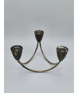 Duchin Creation 925 Sterling Silver Danish 3 Arm Triple Candle Holder - $7,317.07 MXN