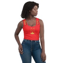 Red Girl Buns crop Shirt Top - $53.24