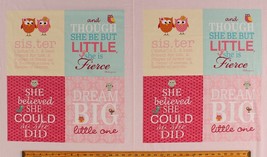 23.5&quot; X 44&quot; Panel Sister Words Baby Girl Brother Sister Cotton Fabric D306.40 - £6.73 GBP