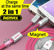 REMAX Twin 2.1A Magnetic 2 IN 1 Charge Data Cable - £20.14 GBP
