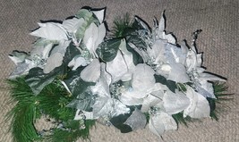 Fake Floral Flower Hearth Mantle Table Centerpiece Christmas Holiday Syn... - $14.99