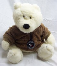 Gund Land&#39;s End White Bear In Brown Fleece W/ Compass 12&quot; Plush Stuffed Animal - £31.73 GBP