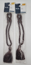 Rope Corded Curtain Tie Backs with Tassels Chocolate Brown 0179102 Set o... - £7.13 GBP