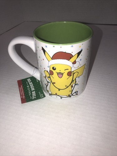 Pokemon Pikachu Winking Licensed Christmas Holiday Ceramic Mug  14 oz (NWT) - $19.80