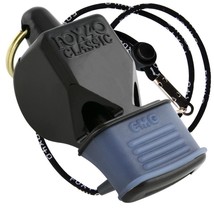 Black Fox 40 Classic Cmg Whistle Official Coach Safety Alert Rescue W/ Lanyard - $10.49