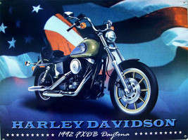 Harley Davidson-1992 FXDB Daytona Metal Sign - £27.42 GBP