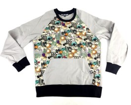 Ecko Unltd &quot;Bang Crack Boom&quot; Sweater Men&#39;s Size Medium Grey Black Graphics - £12.79 GBP