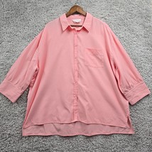 Pomander Place Shirt Womens XXXL Pink Adair Boyfriend 3/4 Sleeve Tuckernuck - $69.25