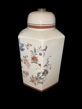 Vtg 28" Floral Ceramic Table Lamp w/ Pleated Shade – Underwriters Laboratories image 3