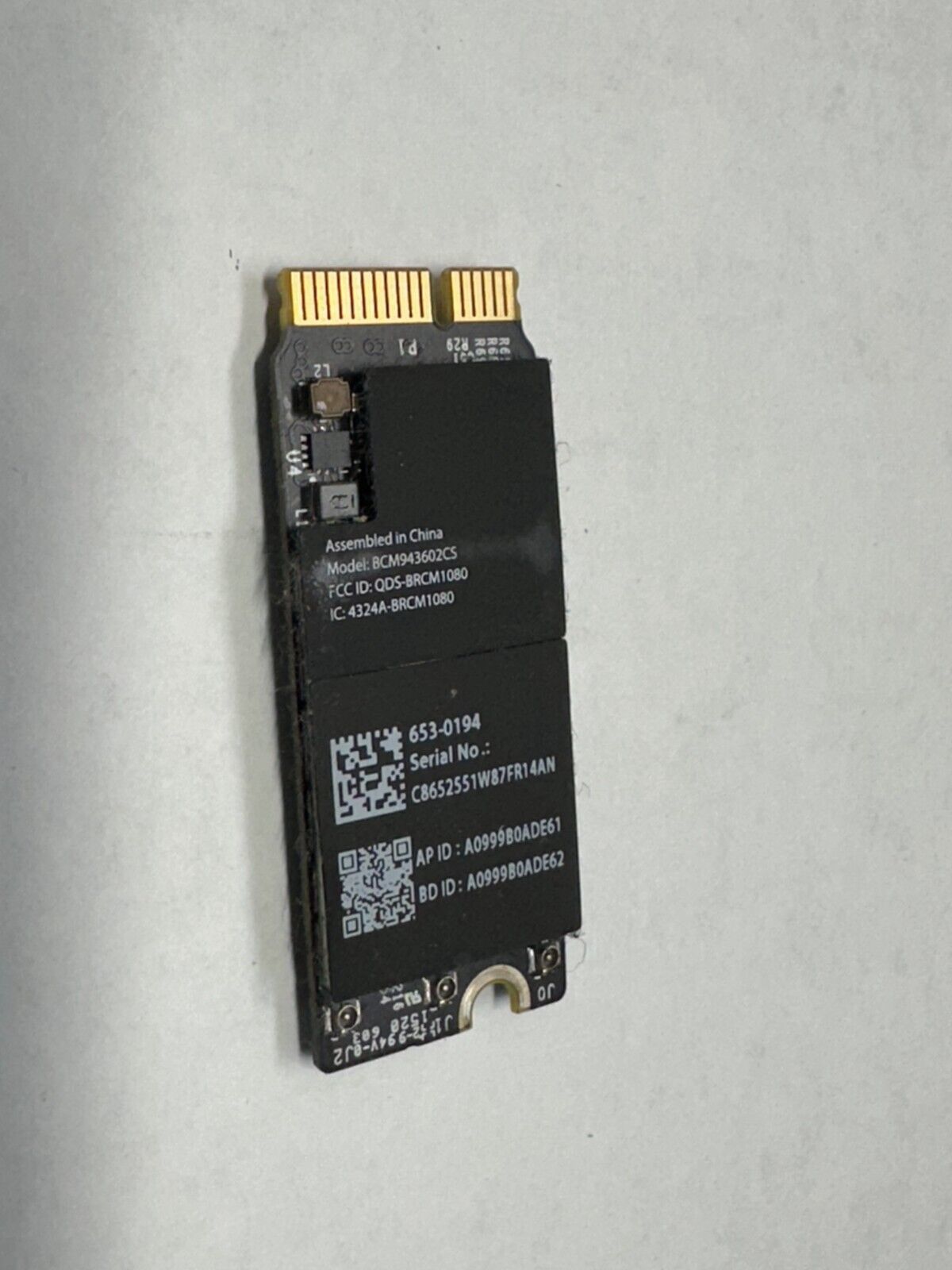 MacBook Pro A1398 Mid 2015 Laptop Wireless WIFI Card BCM943602CS 653-0194 - $4.74