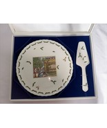 Adorable Mikasa Bone China Magical Glow Footed Cake Plate w/Matching Cak... - $39.60