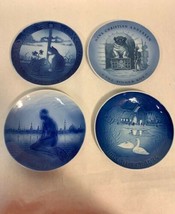 Lot of 4 Vintage Copenhagen Denmark Porcelain Plates Christmas Fairy Tale - £46.73 GBP