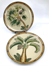 Andrea Sadek Palmetto Palm Siddhia Hutchinson Tropical Set of 2 Dinner Plates - £50.30 GBP
