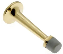 Polished Brass Baldwin Baseboard Door Stopper Bumper Standard 3&quot; Arrow Shape - £7.58 GBP
