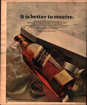 Johnnie Walker black label whiskey print ad 1967 vintage retro 1960s bottle art - £20.75 GBP