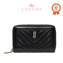 [J.Estina] Joelle Quilting Zipper Card Wallet Black (JSNCSF0BF333BK010) K Brand - £101.93 GBP