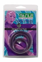 Nitrile cock ring set-purple - £24.03 GBP