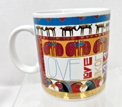 Vintage1990 Laurel Burch Objects d&#39;Heart D Heart Coffee Mug Love Birds More - $18.32
