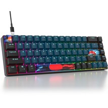 65 Percent Mechanical Gaming Keyboard 68 Keys Rgb Gaming Keyboard With Red Switc - £58.20 GBP