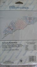 &quot;&#39; BUTTERFLIES STAMPED FOR EMBROIDERY - PILLOW CASES&quot;&quot; - NEW IN PACKAGE - £7.77 GBP
