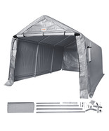 VEVOR Portable Storage Shelter Garage Storage Shed 10 x 15 x 8 ft &amp; Zipp... - $450.99