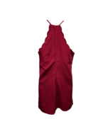 Lulus Womens Endlessly Endearing Sheath Dress Red Scalloped Mini High Ne... - £20.44 GBP
