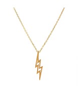 LIGHTNING BOLT NECKLACE Small 1&quot; Pendant Gold or Silver Plate Stainless ... - €7,84 EUR