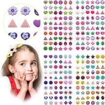 240Pcs 3D Sticker Earrings Set – Self-Adhesive Gem Stickers for Girls Kids - €12,48 EUR