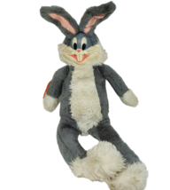 18&quot; Vintage 1964 Mattel Bugs Bunny Rubber Face Stuffed Animal Plush Toy W Carrot - £52.27 GBP