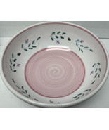 Caleca Pink Garland Maria Large Serving Bowl Handmade Italy 13&quot; - £75.17 GBP