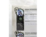 Warhammer 40K Assault Intercessor Squad Primaris Lieutenant Sheet - $23.75
