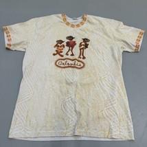 90s Vintage Colombia Ringer Shirt Size XL AOP Style Destination - £19.46 GBP