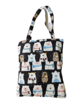 SR28 Polar bear scarf Arctic - shopper shoulder bag tote bag 34 x 32  x ... - $16.99