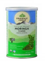 Organic India Moringa powder 100 Gram Tin USDA GMO Cert energy vitality stamina - $17.50