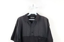 Vintage 90s Members Only Mens Medium Faded Collared Pullover Polo Shirt Black - £34.81 GBP