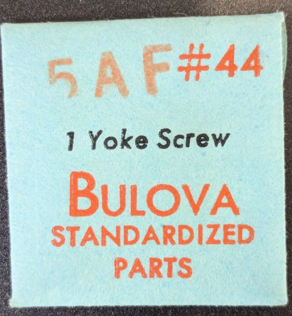 Genuine Bulova 5AF Yoke Screw - # 44 - NOS Watch Part - Sealed ...