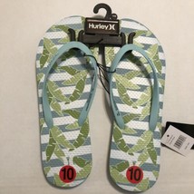 Nwt Hurley Womens Palm Flip Flop Sandals Size 10 Light Dew All Man Made Material - $18.14