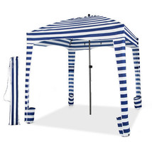 6 x 6 Feet Foldable Beach Cabana Tent with Carrying Bag and Detachable S... - $2,635.93 MXN
