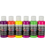 Createx Colors 5802-00 2-Ounce AB Airbrush Set, Fluorescent - £28.36 GBP