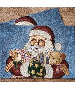 Vintage 1980s Christmas Santa w/ Bears Table Runner 68x12&quot; Inch - $261.09 MXN