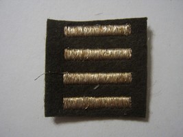 WW2 ARMY OVERSEAS SERVICE BARS 4 BARS 2 YEAR SERVICE GOLD BULLION THREAD... - $8.00