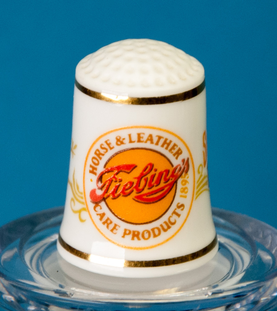 Franklin Mint Country Store Thimble Fiebing's Saddle Soap Advertising Porcelain Item image 3
