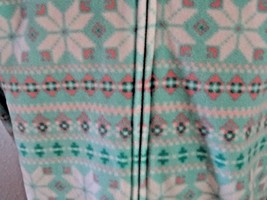 Girl Carter&#39;s Fleece Footed pajama Blanket Sleeper 4 5 Fairisle Nordic NWT Mint - £9.76 GBP
