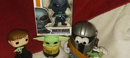 4-STARWARS HEROS/THE MANADLORIAN/LUKE/VADER &amp; YODA-BABY YODA...FREE W PU... - £27.40 GBP