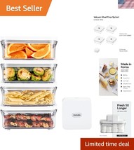 5pc Square Food Storage Container Set - Patented Airtight Seal Included - $127.99