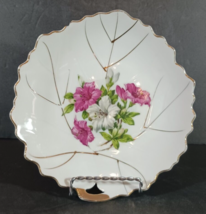 Vintage NASCO LEAF DISH PLATE White Porcelain Pink Rose Floral Japan CHI... - £3.01 GBP