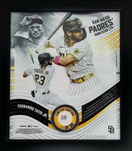 FERNANDO TATIS Jr. Padres Framed 15&quot; x 17&quot; Game Used Baseball Collage LE 23/50 - £186.82 GBP
