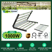 PHLIZON Full Spectrum Spider Folding LED Grow Bar Light 1000W 3.0umol/J High PAR - £353.09 GBP